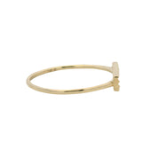 Bony Levy Solid 14kt Yellow Gold Dainty Rectangle Lines Statement Ring Size 8
