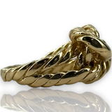 Vintage Tiffany & Co 14kt 585 Lovers Knot Rope Ring Yellow Gold Size 3