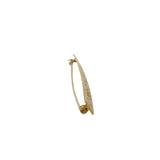 Vintage Krementz Solid 14kt 585 Yellow Gold Floral and Vine 2.5" Long Bar Pin