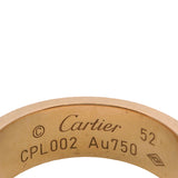 Cartier Solid 18kt Rose Gold Classic Love Ring 6mm Band Size 5.75