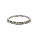14kt White Gold and Diamond 2.2mm Stackable Half-Eternity Wedding Band Ring