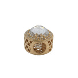 Pandora Solid 14kt Yellow Gold Radiant Hearts CZ Spacer Charm