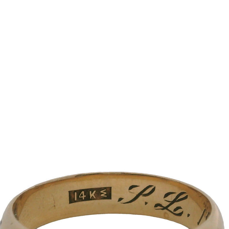 Wood & Sons 1915 14kt Yellow Gold 4.6mm Wedding Band Size 8.5