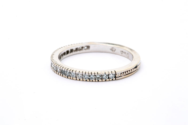 Reversible Stackable Knot Diamond Anniversary Wedding Band Ring Size 6
