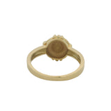 Vintage Tiffany & Co Solid 18kt Yellow Gold Grooved Akoya Pearl Solitaire Ring Size 6.25