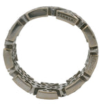 Garrard Italian Solid 18kt White Gold and 0.35ctw Diamond Cross Eternity Band Ring Size 5