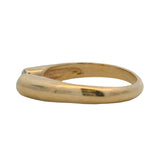 Vintage Solid 14kt Yellow Gold and 0.12ctw Diamonds Wrap Horseshoe Ring Size 7.5