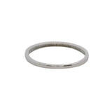 Solid 10kt White Gold and Diamond 1.7mm Thin Stackable Wedding Band Ring Size 7