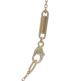 Pandora Solid 14kt Yellow Gold Lab Grown Diamond Horseshoe Pendant on 17.5" Chain
