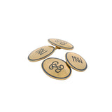 Antique Early 1900s Solid 14kt 585 Yellow Gold and Blue Enamel N Initial 12g Cufflinks