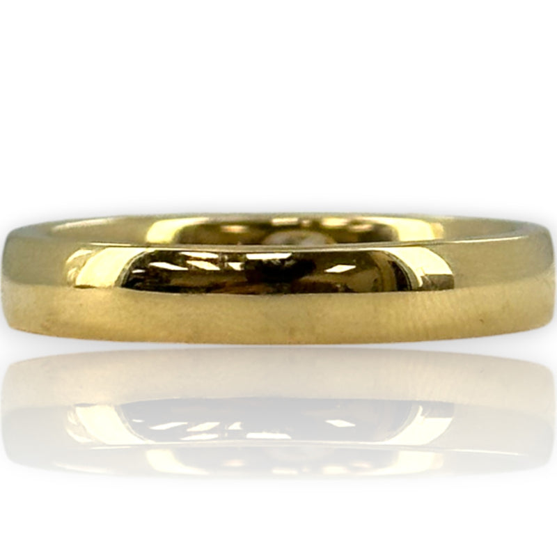 ZAC Zac Posen for Blue Nile Solid 14kt Yellow Gold Bezel Set Princess Cut Diamond Ring With Diamond Accent Band Size 10