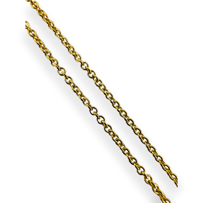 SMC Solid 14kt YG Adjustable 16-18" Chain with Center Jump Ring for Pendants and Charms