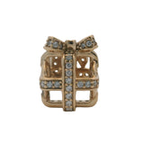 Pandora Solid 14kt Yellow Gold and CZ Cubic Zirconia All Wrapped Up Spacer Slider Charm