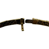 Vintage Solid 18kt 750 Yellow Gold 60g Princess Cut Emerald, Diamond, and Sapphire Collar 16" Necklace