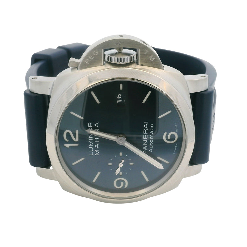 Panerai Luminor Marina PAM03313 2022 Blue Dial Steel Watch 44mm Box & Papers