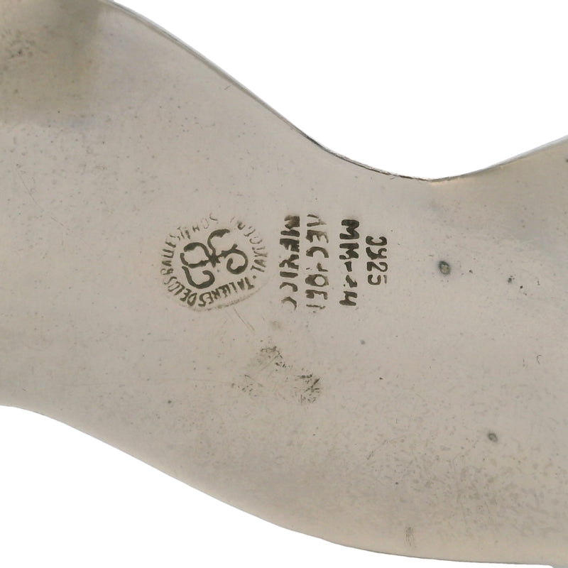 Vintage Los Ballesteros Mexican 925 Sterling Silver Wavy 3 Layer Cuff Bracelet