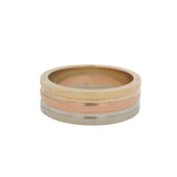 Vintage Tiffany & Co Trinity Solid Tri-Tone 14kt Gold 6.5mm Band Ring Size 6