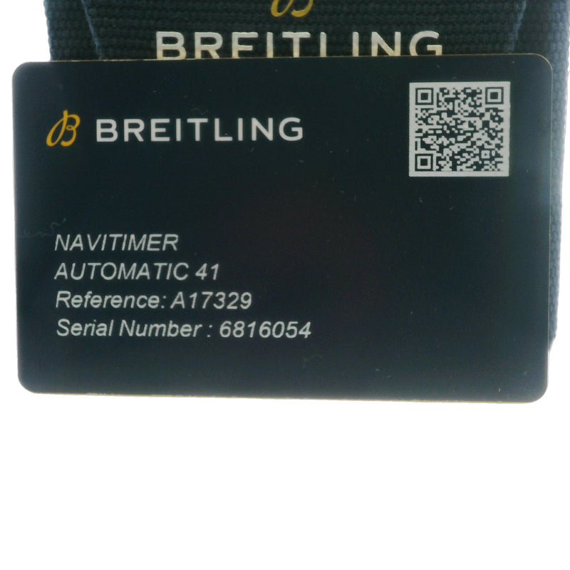 Breitling Navitimer A17329 41mm Blue Dial Leather Inscribed Watch