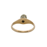 Antique Victorian Unique 2-Tone Gold 0.48ct Old Euro Diamond High Set Solitaire Ring Size 5.25