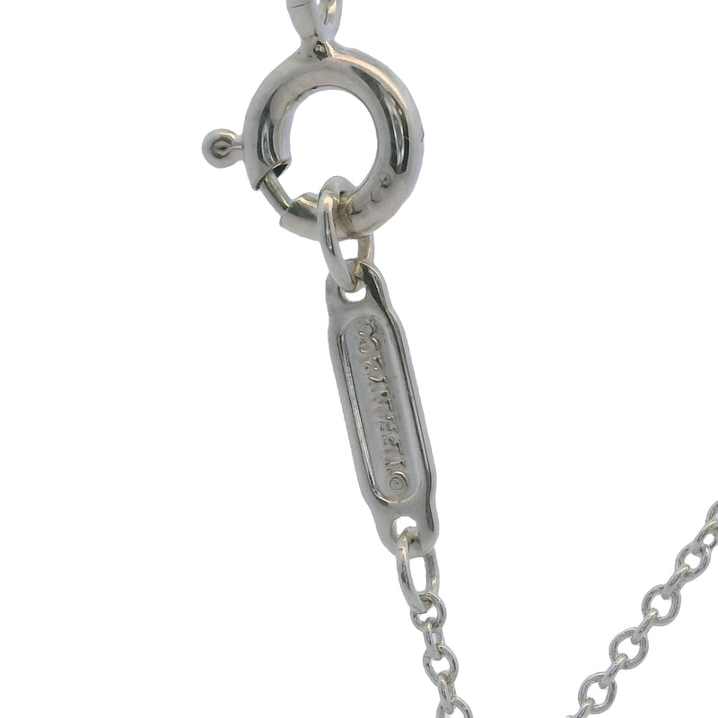 Tiffany & Co 925 Sterling Silver Filigree Heart Lock 16" Chain Necklace