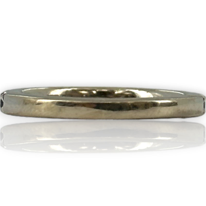 Vera Wang Love Collection Diamond and Blue Sapphire Wedding Stackable Band in 14K White Gold Size 4.5 Ring