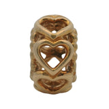 Pandora Retired Rare Solid 14kt Yellow Gold Lucky In Love Hearts Spacer Charm