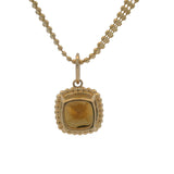Retired Mejuri Solid 14kt Yellow Gold Mesh 15" Chain Necklace with Citrine Pendant