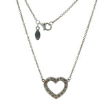 Pandora 925 Sterling Silver and CZ Loving Hearts Open Heart Pendant Necklace 18"