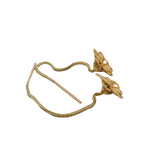 Solid 18kt Yellow Gold Floral Threader Flower 9.4mm Earrings