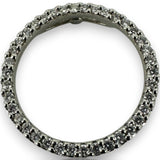 Roberto Coin Solid 18kt White Gold Tiny Treasures Collection Large Diamond Circle Necklace Pendant