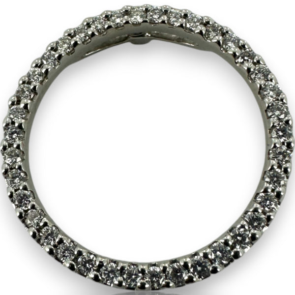 Roberto Coin Solid 18kt White Gold Tiny Treasures Collection Large Diamond Circle Necklace Pendant