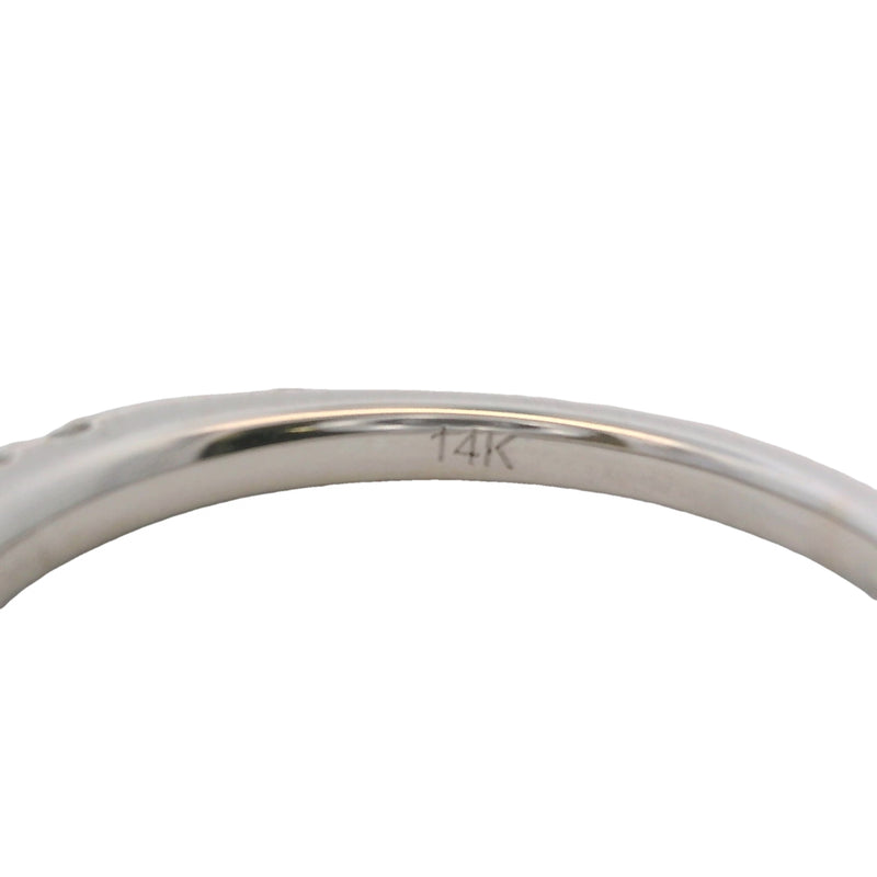 14kt White Gold and Diamond 2.2mm Stackable Half-Eternity Wedding Band Ring