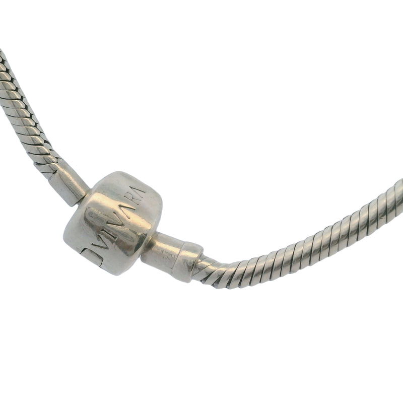 Vivara Brazillian Jewelry 925 Sterling Silver 8.5" Classic Snake Charm Bracelet