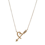 Tiffany & Co Solid 18kt Rose Gold Paloma Picasso Graffiti Heart and Arrow Pendant 18" Necklace