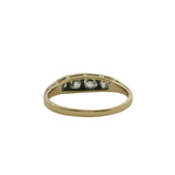 Antique Late 1800s Victorian 14kt Yellow Gold and Old Mine Cut Diamond 4-Stone Ring Size 8