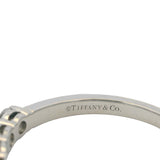 Tiffany & Co Tiffany Forever Solid 950 Platinum Half-Circle of Diamonds 3mm Ring Size 6