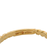 Vintage Italian Solid 18kt Yellow Gold and Blue Enamel Twisted Twist Style Ring Size 4.25