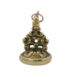 Antique Victorian Solid 10kt Yellow Gold and Amethyst Stag Wax Seal Fob Charm