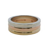 Vintage Tiffany & Co Trinity Solid Tri-Tone 14kt Gold 6.5mm Band Ring Size 6