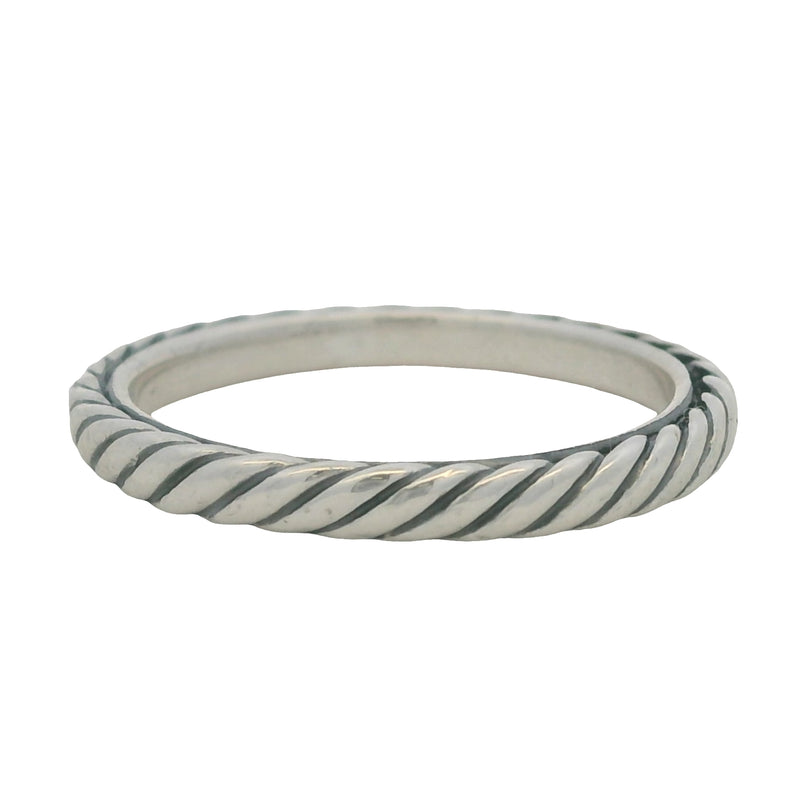 David Yurman Cable Collectibles® Stackable Band Ring In Solid 925 Sterling Silver Size 8
