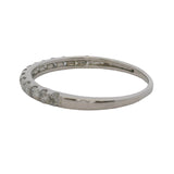 Solid 14kt White Gold and 0.42ctw Diamond Half-Eternity Wedding Band Ring Size 8