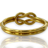 LaLaounis Hercules Knot Hinged Bangle Bracelet In 18K Yellow Gold Made in Greece