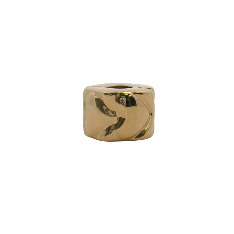 Charm de pulsera Pandora con espaciador y clip de corazón en oro amarillo sólido de 14 kt (585)