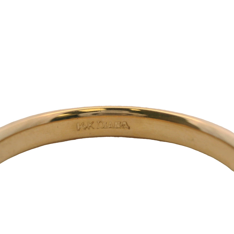 Anillo Diana Jewelry de oro amarillo macizo de 14 kt de 3 mm, talla 11