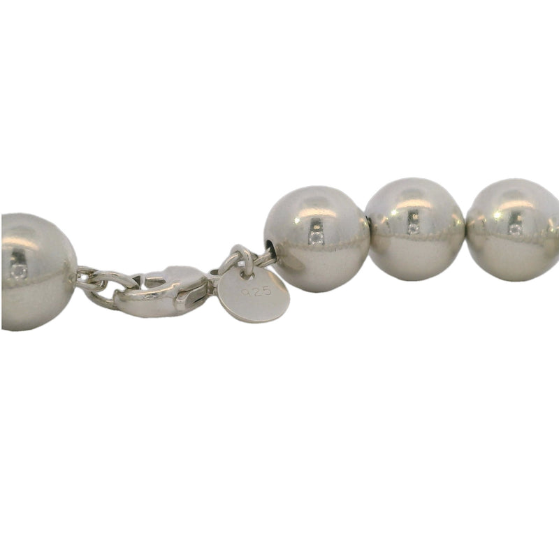 Tiffany & Co HardWear Collection 925 Sterling Silver Ball 10mm Bead Bracelet 7.5"