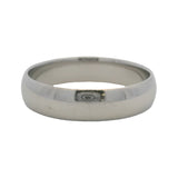 Blue Nile Men's Solid 900 Platinum 5mm D-Shape Wedding Band Ring Size 9