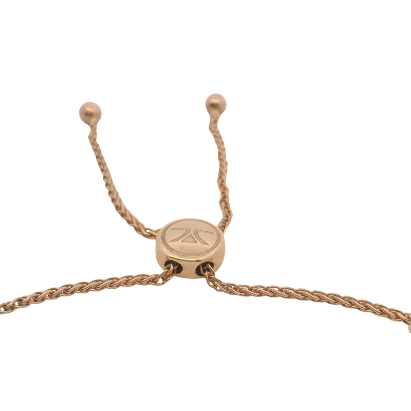 LeVian Solid 14kt Rose Gold and 2ctw Cognac Diamond Adjustable Tennis Bolo Bracelet