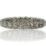 Blue Nile Round Brilliant Natural Diamond 3mm Eternity Band Wedding Stackable Ring Size 6.5 950 Platinum