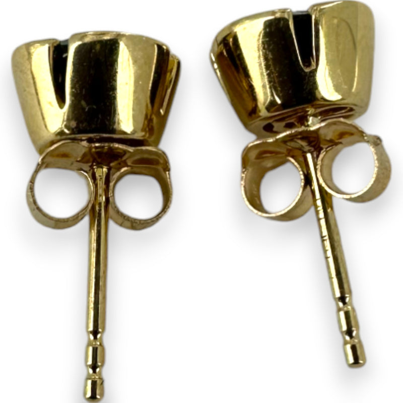 Pendientes EFFY Jewelry de oro amarillo de 14 kt con granate engastado en bisel de 7,7 mm