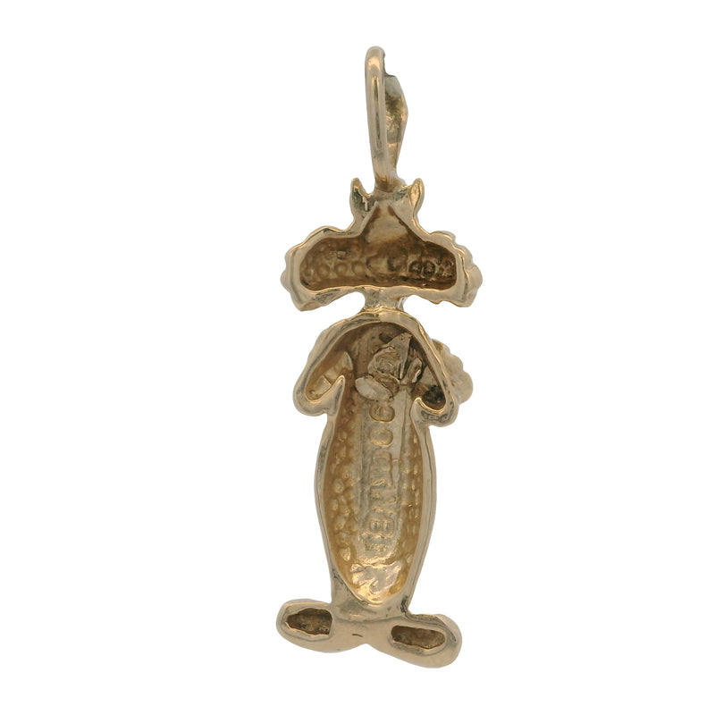 Vintage 1990 Warner Brothers 14kt Yellow Gold Sylvester the Cat Charm Pendant